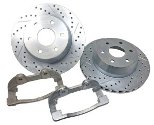 Chevrolet Silverado SS Pickup Brake Rotors (2) - Rear - Baer Brakes - Big Claw Performance - Zinc-Plated Finish - `03-`05